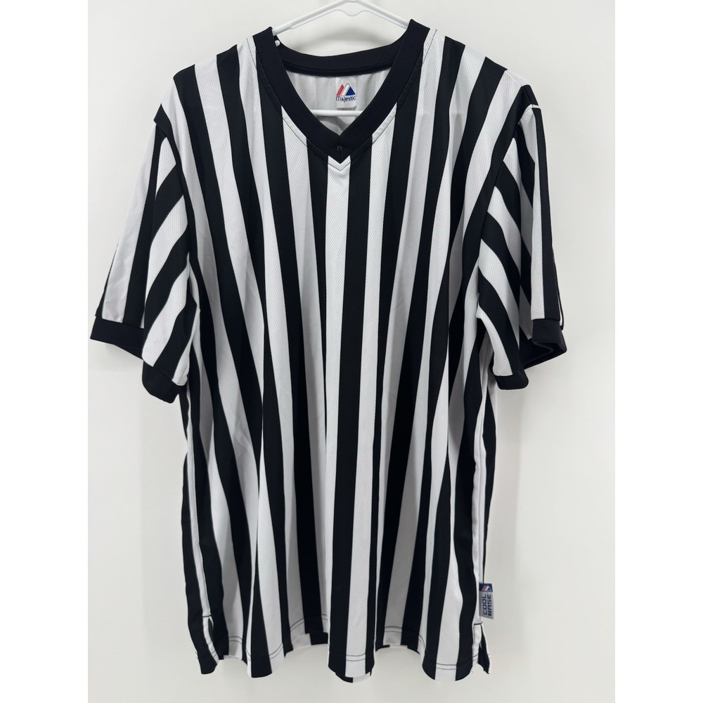 Majestic Cool Base Men's L Basketball Official Referee‎ Shirt